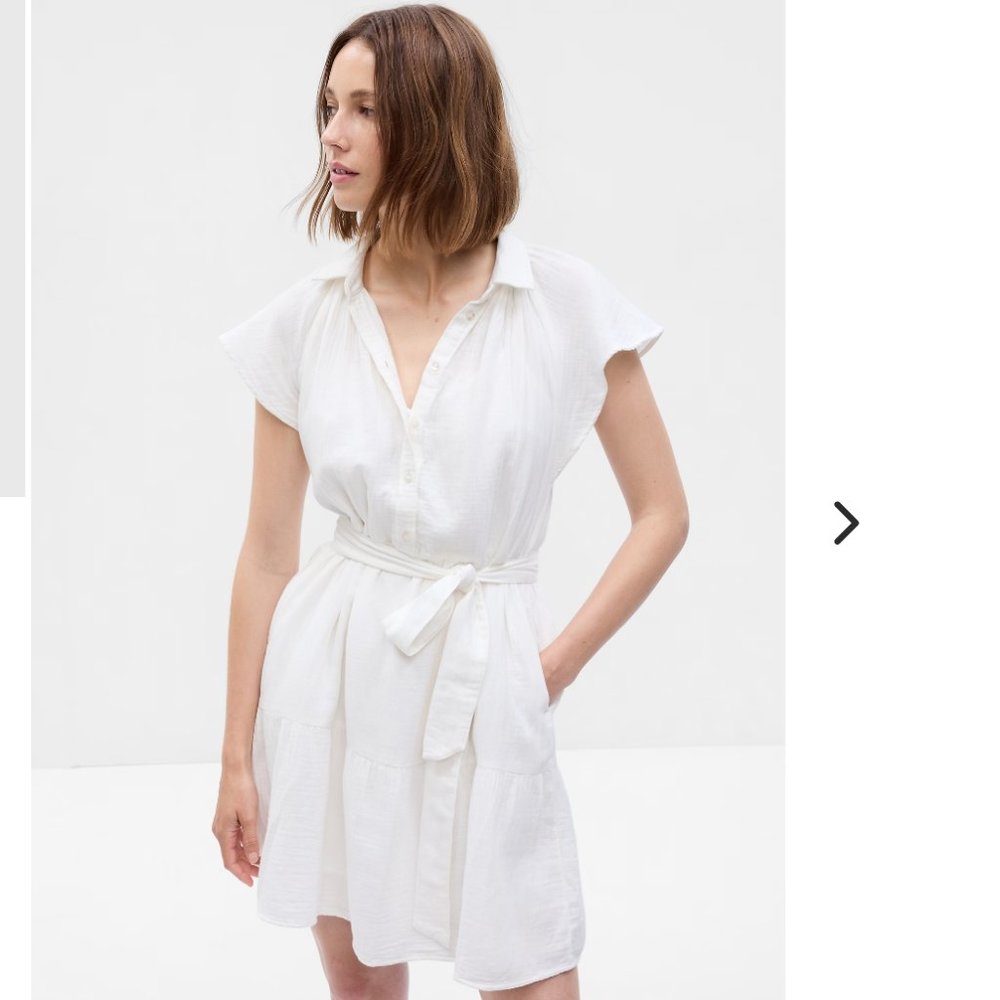 NWT Gap White Gauze Minidress Size M